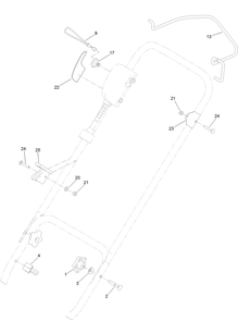 Handle Assembly Diagram and Parts List for 38371 316000001 - 316999999 Lawn Boy Snow Blower